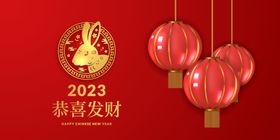 2023元旦兔年喜庆节日拍照手