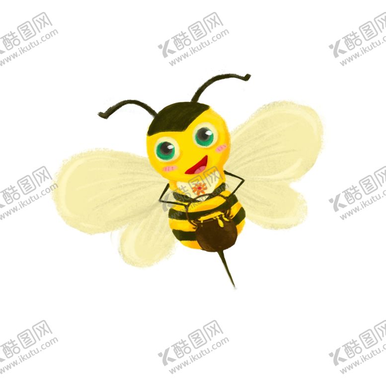 编号：15776205031636421943【酷图网】源文件下载-可爱的蜜蜂卡通矢量图
