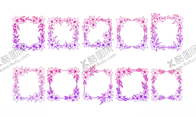 编号：19683304201212158255【酷图网】源文件下载-花卉边框