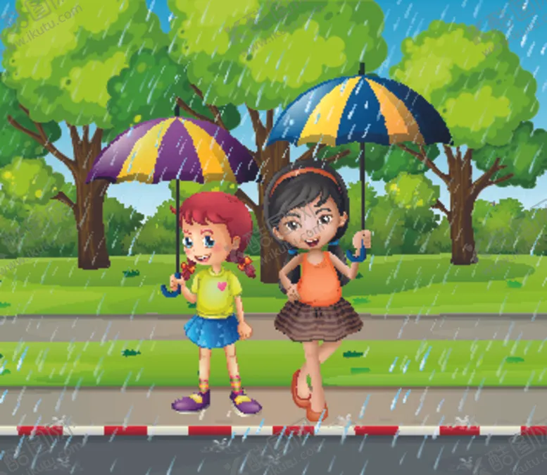 编号：65955206260648594273【酷图网】源文件下载-卡通雨季儿童