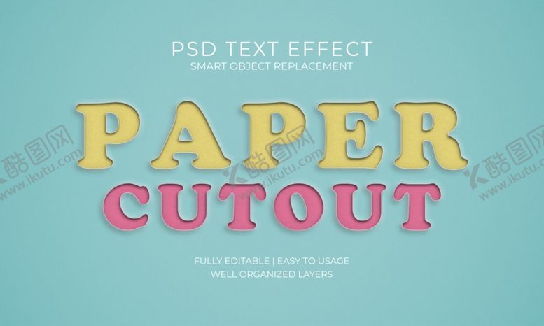 编号：20330209202007258176【酷图网】源文件下载-纸张剪裁效果立体字