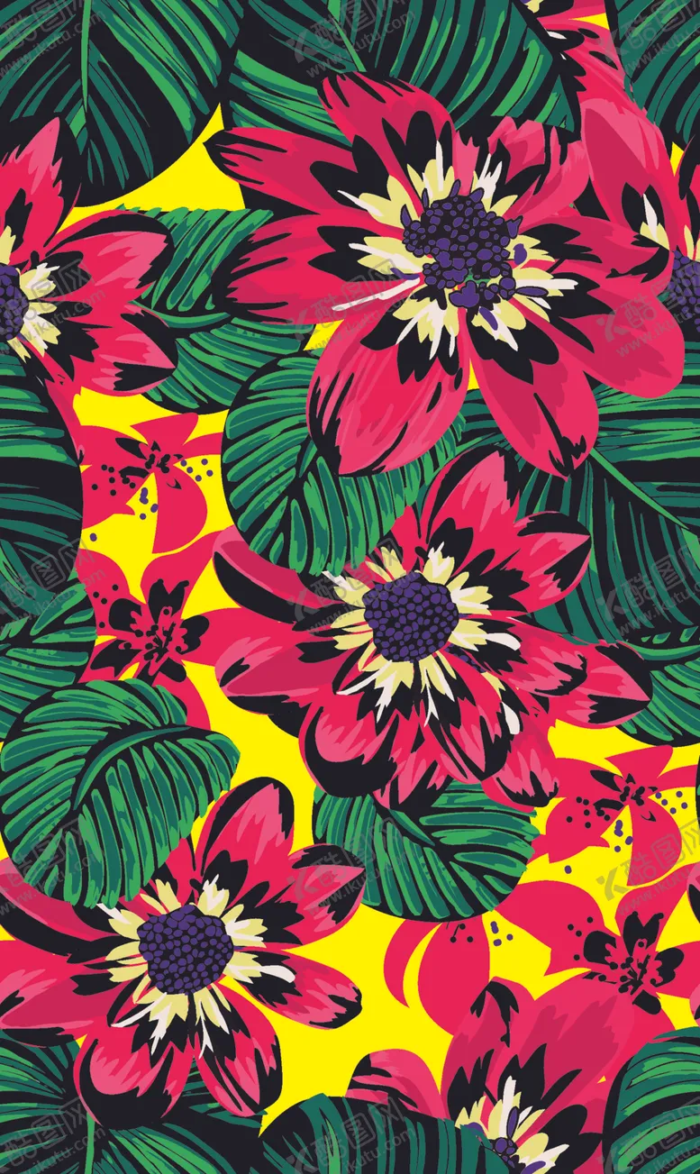 编号：86700010071855364440【酷图网】源文件下载-热带花卉背景