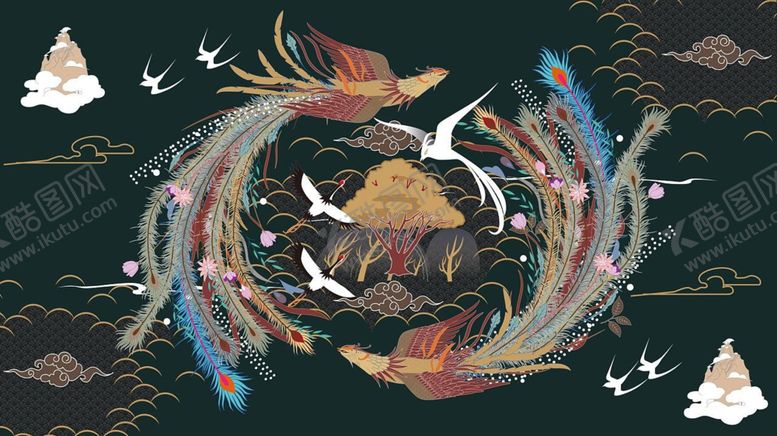 编号：54605609262316091414【酷图网】源文件下载-彩色凤凰