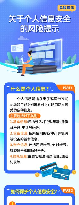 个人信息安全风险提示长图海报
