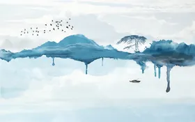 新中式欧风格创意背景现代简约