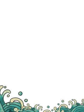 波浪底纹边框素材