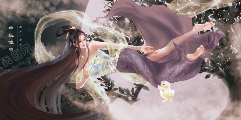 编号：48675707130332112326【酷图网】源文件下载-人物女性古风国风插画背景素材