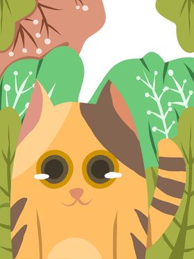 卡通猫咪插画