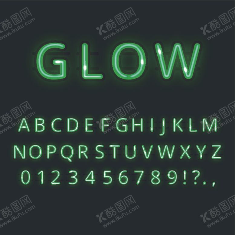 编号：31481109140717409001【酷图网】源文件下载-发光字母