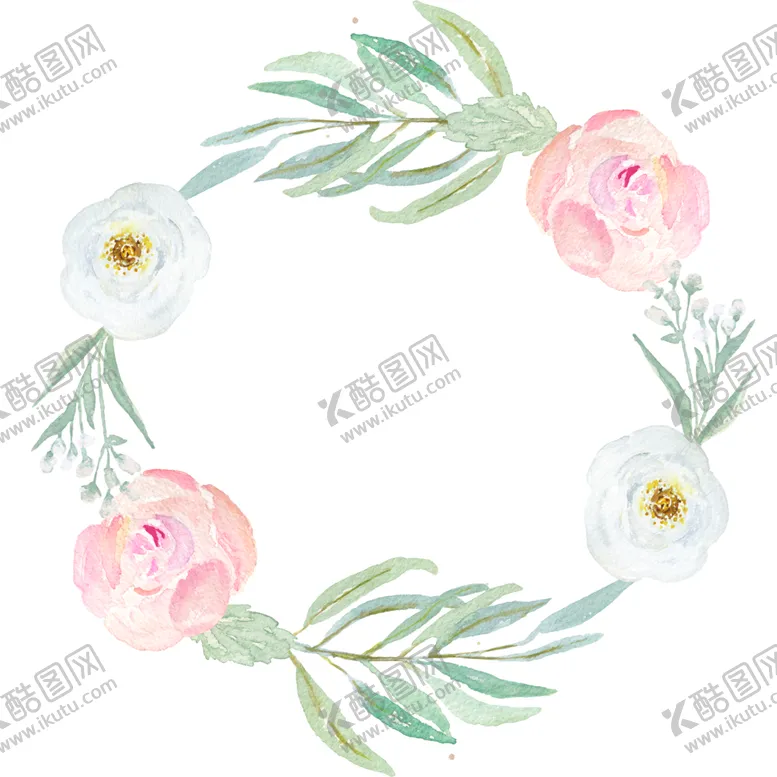 编号：38268804250231515100【酷图网】源文件下载-小清新水彩绘画花朵