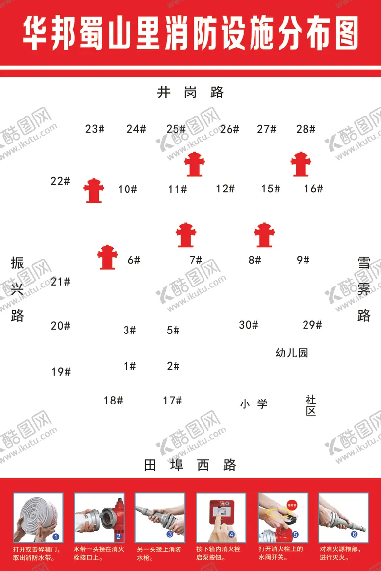 编号：83554806261335446934【酷图网】源文件下载-小区消防设施分布图