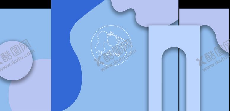 编号：59670809200131490145【酷图网】源文件下载-蓝色婚礼背景