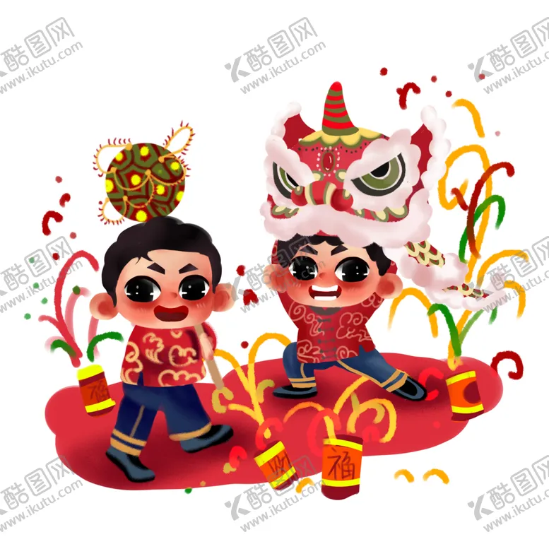 编号：70742104080901349981【酷图网】源文件下载-春节舞狮