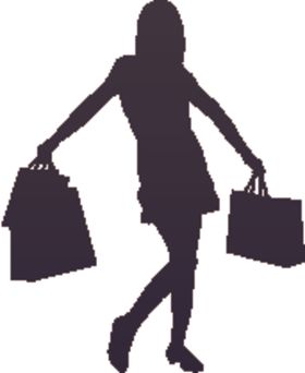 时尚购物女人