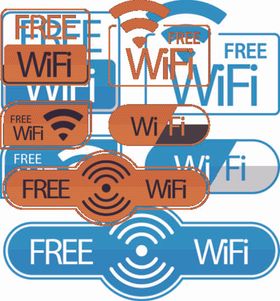 矢量可编辑分层WIFI网络信号