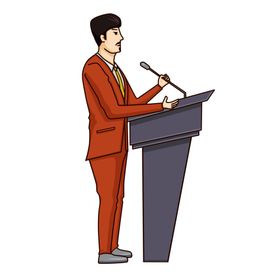 演讲人物插图运动人物工作
