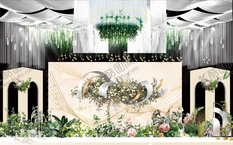编号：10400107030207158927【酷图网】源文件下载-香槟色婚礼
