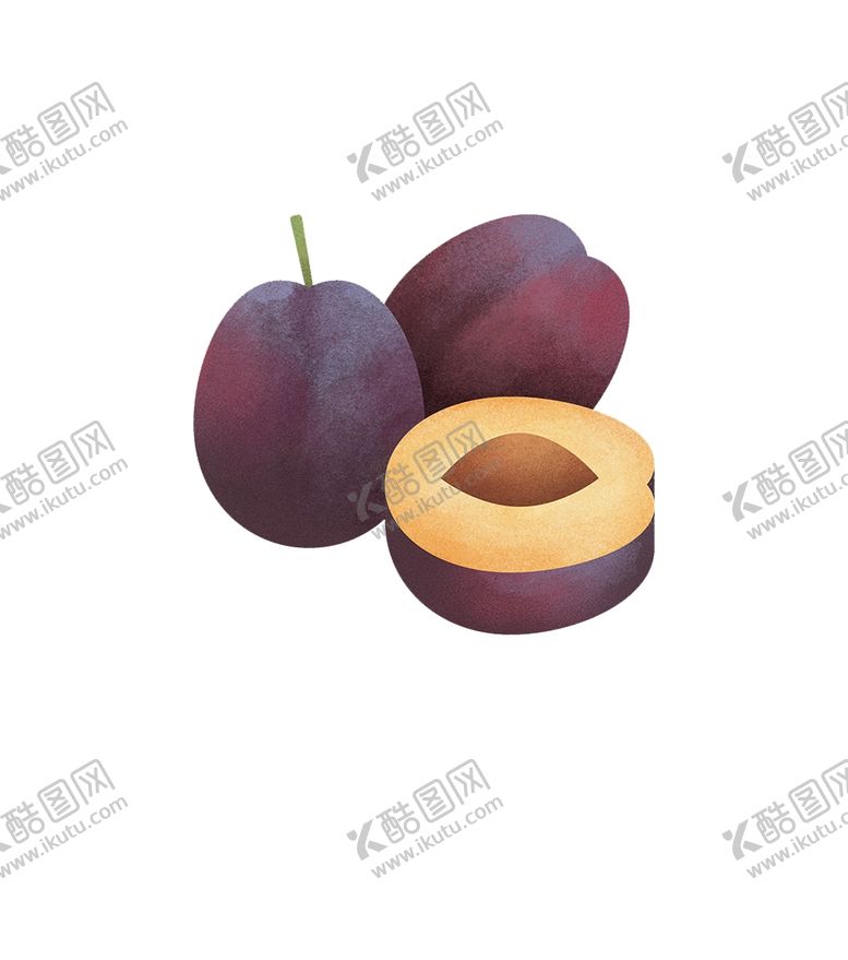 编号：47145609150621166244【酷图网】源文件下载-水果李子psd免抠素材