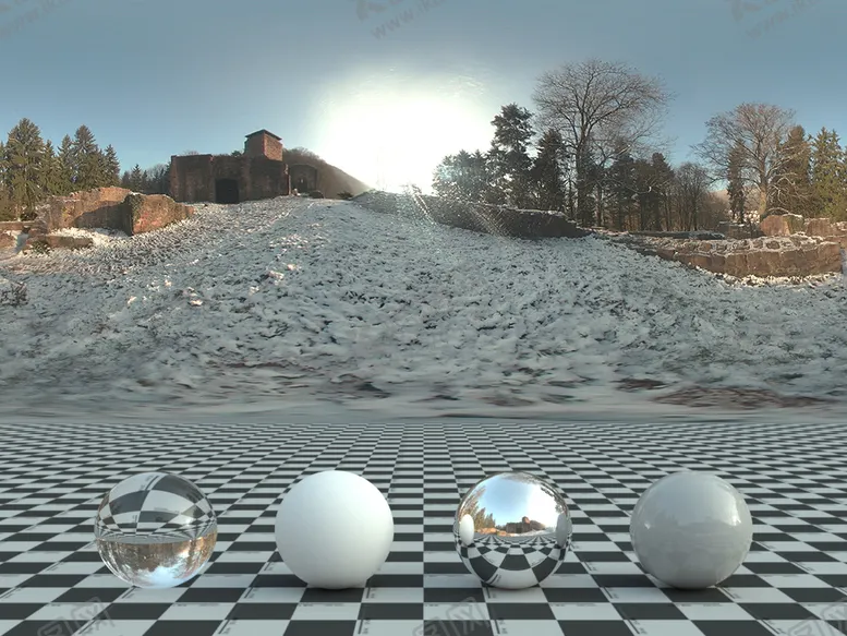 编号：79003102040532393899【酷图网】源文件下载-HDR贴图C4D雪景贴图