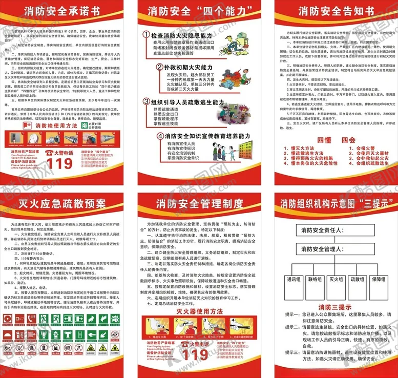 编号：44528106291606177625【酷图网】源文件下载-消防看板