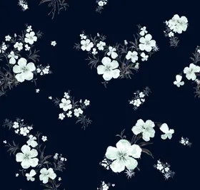数码印花朵碎女装