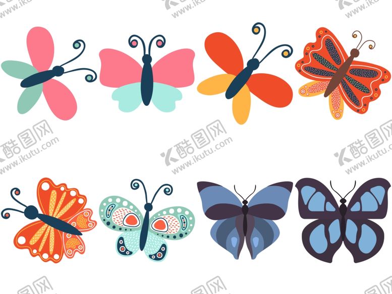 编号：98256709221456062605【酷图网】源文件下载-卡通蝴蝶