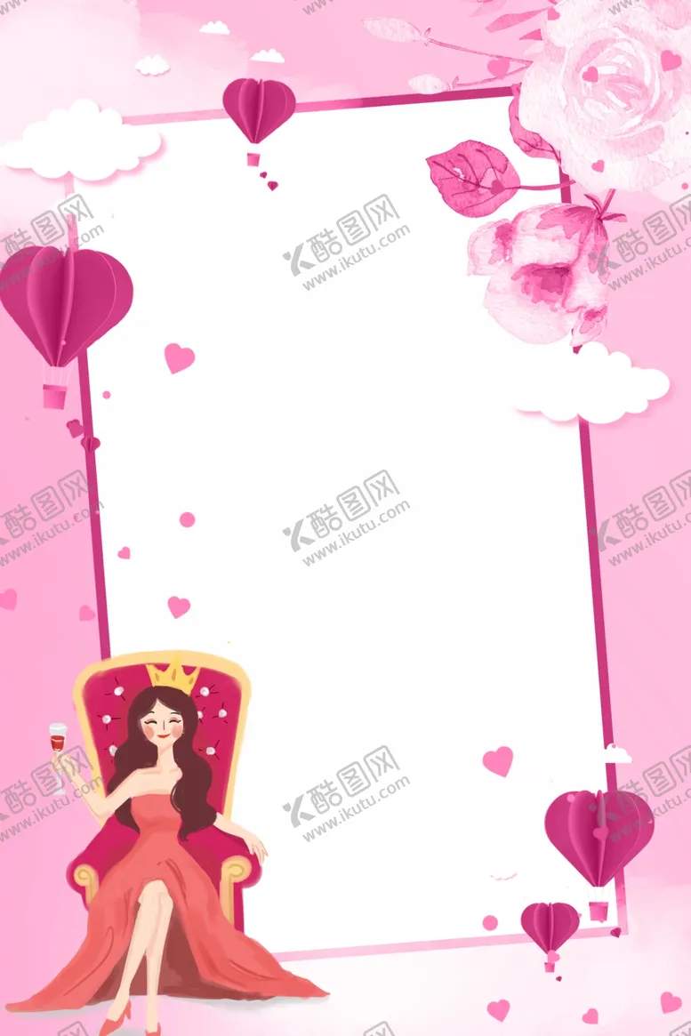 编号：91451506301908391067【酷图网】源文件下载-女神节背景