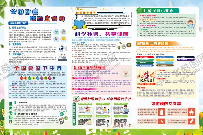 编号：32763505140046451313【酷图网】源文件下载-健康知识板报