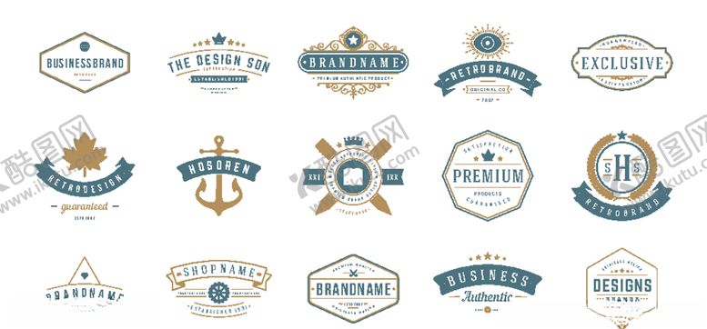 编号：59567709220141054422【酷图网】源文件下载-欧美复古图章