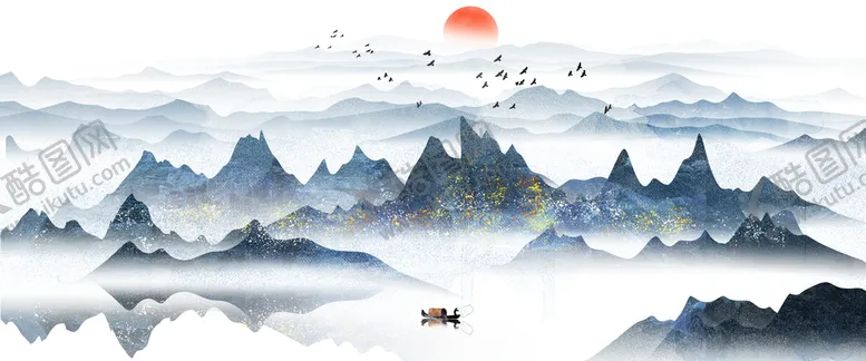 编号：56132909200304580183【酷图网】源文件下载-意境水墨画 