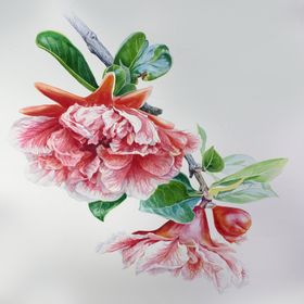 欧式简约牡丹花装饰画
