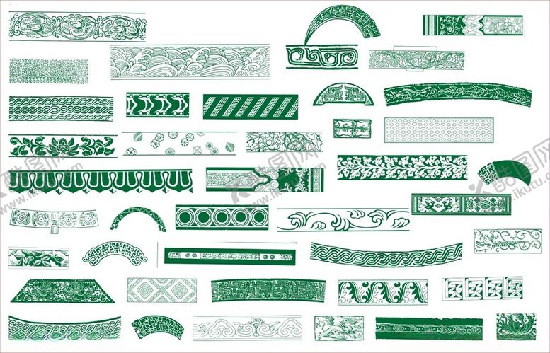编号：68127811021514201598【酷图网】源文件下载-花纹花边传统图案装饰雕花