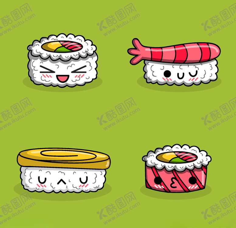 编号：36829809270650289430【酷图网】源文件下载-可爱寿司