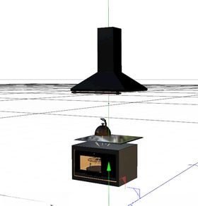 C4D模型燃气灶