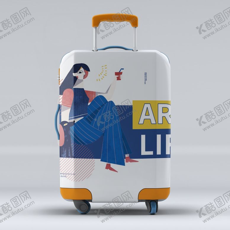 编号：55203410180810113852【酷图网】源文件下载-行李箱旅行箱提拉杆箱样机