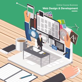 商务办公插画网页扁平化矢量矢量图