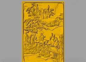 CAD装饰画3D模型设计浮雕雕塑