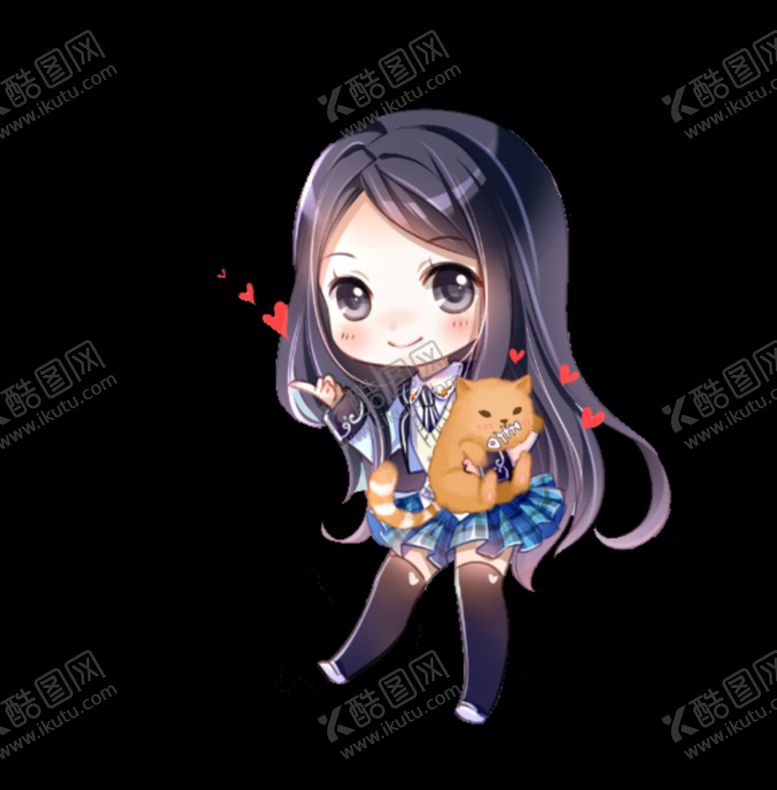 编号：74034804191303242854【酷图网】源文件下载-可爱卡通少女免抠
