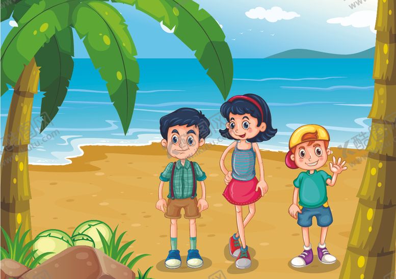 编号：61145310011306092408【酷图网】源文件下载-卡通夏天儿童