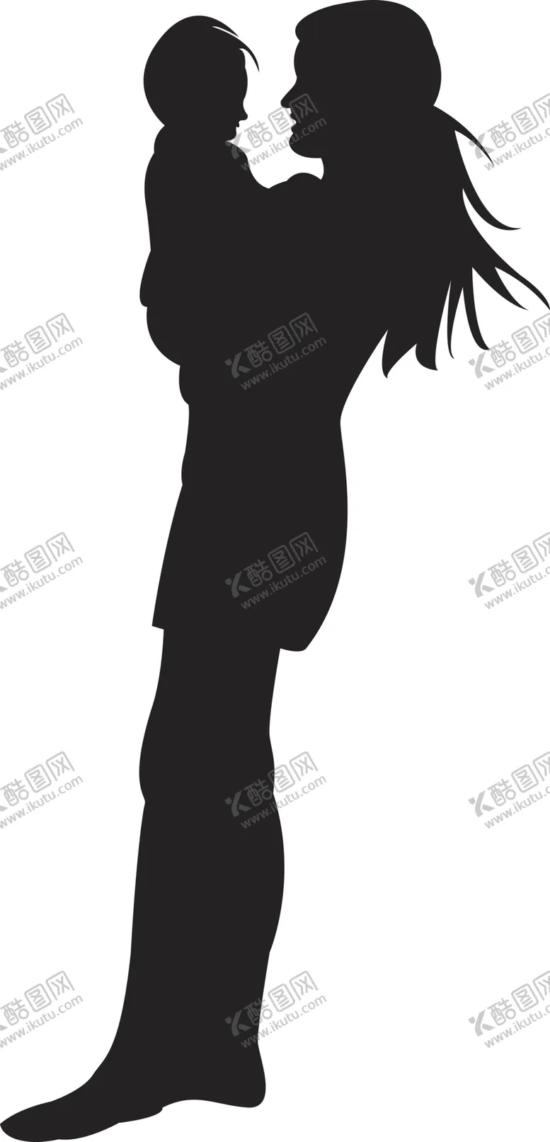 编号：49587804161303098444【酷图网】源文件下载-一家人剪影