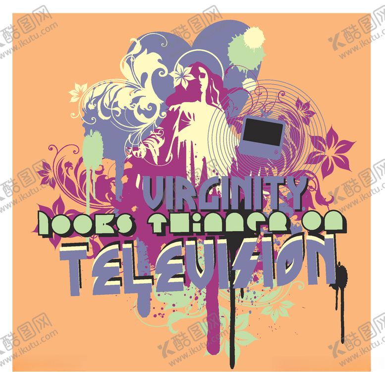 编号：60628510081942263368【酷图网】源文件下载-女装人物印花