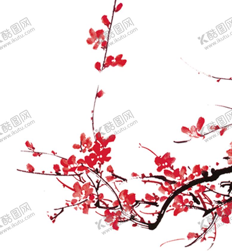 编号：90674709160641434957【酷图网】源文件下载-中国风水墨梅