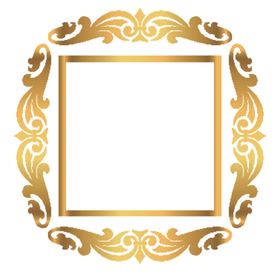 烫金色欧式花纹边框