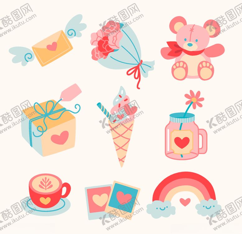 编号：67265609210630583788【酷图网】源文件下载-浪漫情人节元素