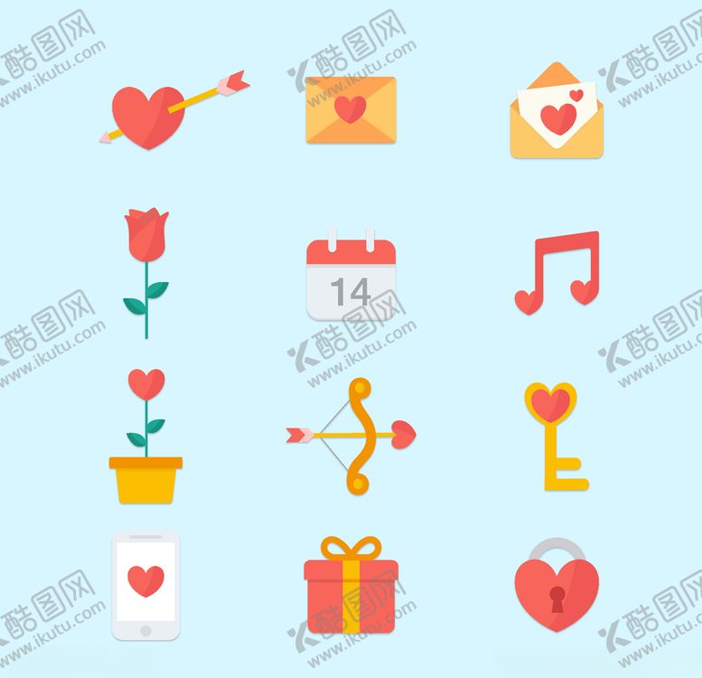 编号：87402705051210083013【酷图网】源文件下载-浪漫情人节元素