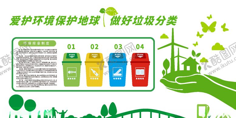 编号：28013709281652111996【酷图网】源文件下载-垃圾类文化墙