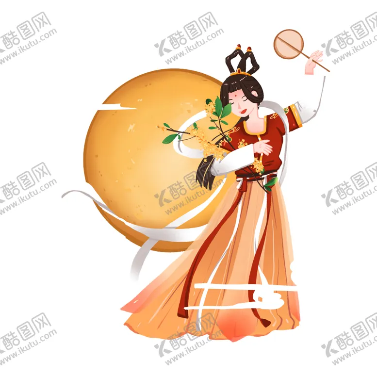 编号：31318101311327502501【酷图网】源文件下载-中秋节怀抱桂花