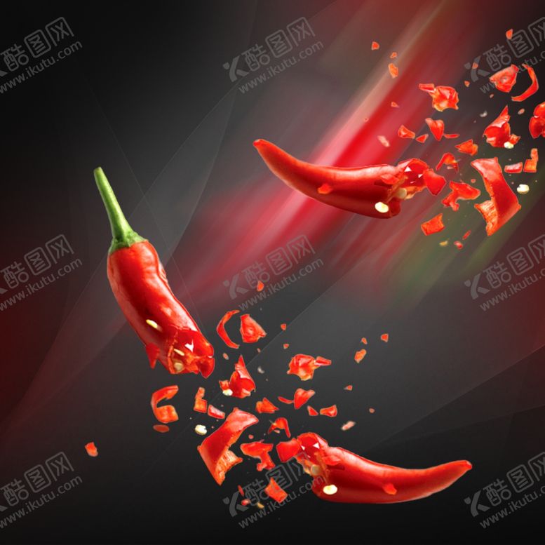 编号：84177107130134293527【酷图网】源文件下载-黑色纹理辣椒食品分层主题