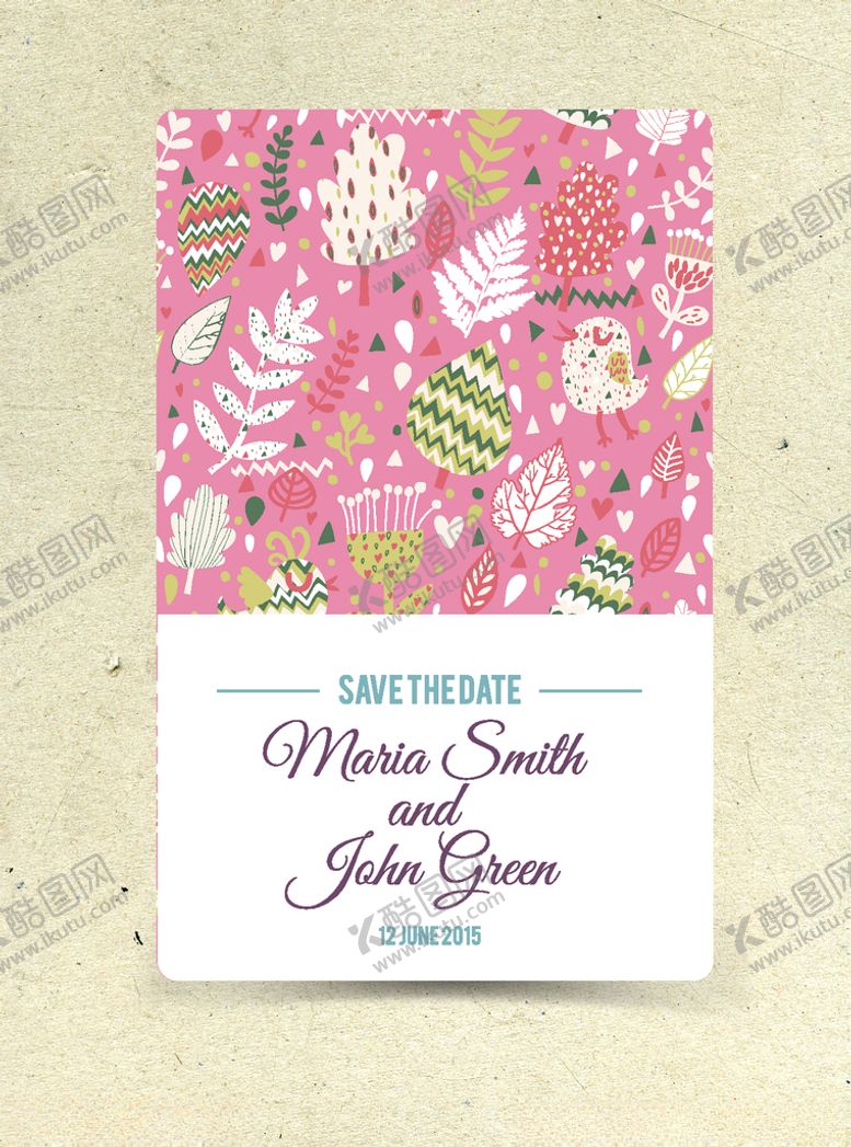 编号：84642110090712177265【酷图网】源文件下载-花草无缝背景海报