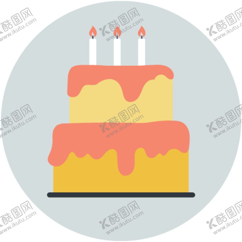 编号：69228010250420382998【酷图网】源文件下载-生日蛋糕图标